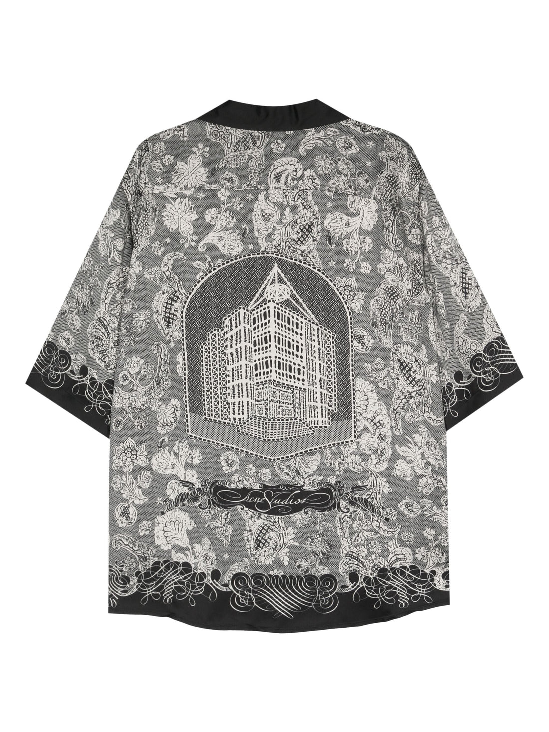 Acne Studios floral-print bowling shirt